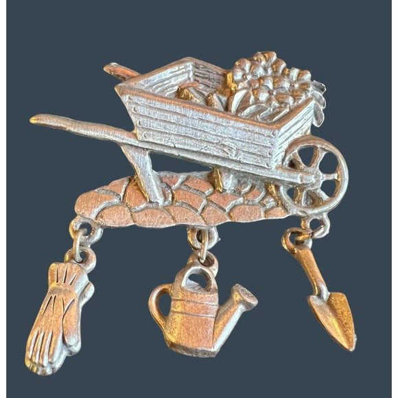 LCD Lindsay Claire Designs Jewelry - LCD Lindsay Claire Designs Garden Pin Silver Brushed Brooch